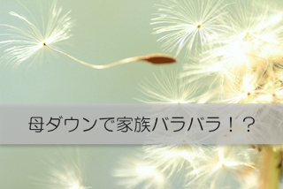 母ダウンで一家離散の危機。